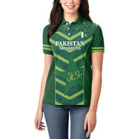 Custom Pakistan Cricket Women Polo Shirt 2024 World Cup Go Shaheens - Wonder Print Shop