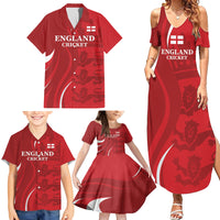 Custom England Cricket Family Matching Summer Maxi Dress and Hawaiian Shirt 2024 World Cup Go Champions - Wonder Print Shop