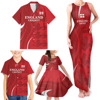 Custom England Cricket Family Matching Tank Maxi Dress and Hawaiian Shirt 2024 World Cup Go Champions - Wonder Print Shop