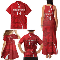 Custom England Cricket Family Matching Tank Maxi Dress and Hawaiian Shirt 2024 World Cup Go Champions - Wonder Print Shop