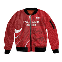 Custom England Cricket Sleeve Zip Bomber Jacket 2024 World Cup Go Champions - Wonder Print Shop
