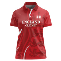 Custom England Cricket Women Polo Shirt 2024 World Cup Go Champions - Wonder Print Shop
