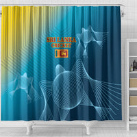 Custom Sri Lanka Cricket Shower Curtain 2024 World Cup Go The Lions