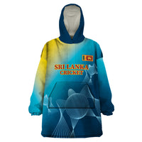 Custom Sri Lanka Cricket Wearable Blanket Hoodie 2024 World Cup Go The Lions - Wonder Print Shop