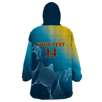 Custom Sri Lanka Cricket Wearable Blanket Hoodie 2024 World Cup Go The Lions - Wonder Print Shop