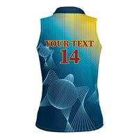 Custom Sri Lanka Cricket Women Sleeveless Polo Shirt 2024 World Cup Go The Lions - Wonder Print Shop