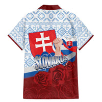 Slovakia Independence Day Family Matching Mermaid Dress and Hawaiian Shirt Slovak Map With Rosa Slavic Pattern