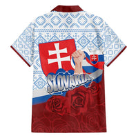 Slovakia Independence Day Family Matching Puletasi and Hawaiian Shirt Slovak Map With Rosa Slavic Pattern