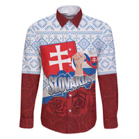 Slovakia Independence Day Family Matching Puletasi and Hawaiian Shirt Slovak Map With Rosa Slavic Pattern