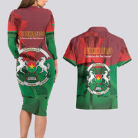 Burkina Faso Independence Day Couples Matching Long Sleeve Bodycon Dress and Hawaiian Shirt National Heroes Monument Proud
