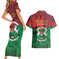 Burkina Faso Independence Day Couples Matching Short Sleeve Bodycon Dress and Hawaiian Shirt National Heroes Monument Proud