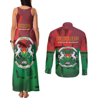 Burkina Faso Independence Day Couples Matching Tank Maxi Dress and Long Sleeve Button Shirt National Heroes Monument Proud