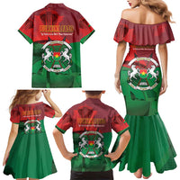 Burkina Faso Independence Day Family Matching Mermaid Dress and Hawaiian Shirt National Heroes Monument Proud