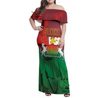 Burkina Faso Independence Day Family Matching Off Shoulder Maxi Dress and Hawaiian Shirt National Heroes Monument Proud