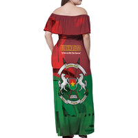 Burkina Faso Independence Day Family Matching Off Shoulder Maxi Dress and Hawaiian Shirt National Heroes Monument Proud
