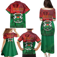 Burkina Faso Independence Day Family Matching Puletasi and Hawaiian Shirt National Heroes Monument Proud