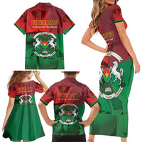 Burkina Faso Independence Day Family Matching Short Sleeve Bodycon Dress and Hawaiian Shirt National Heroes Monument Proud