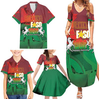Burkina Faso Independence Day Family Matching Summer Maxi Dress and Hawaiian Shirt National Heroes Monument Proud