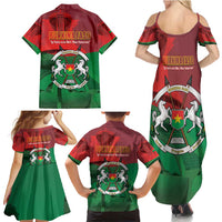 Burkina Faso Independence Day Family Matching Summer Maxi Dress and Hawaiian Shirt National Heroes Monument Proud