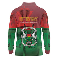 Burkina Faso Independence Day Long Sleeve Polo Shirt National Heroes Monument Proud