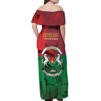 Burkina Faso Independence Day Off Shoulder Maxi Dress National Heroes Monument Proud