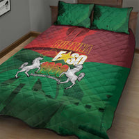 Burkina Faso Independence Day Quilt Bed Set National Heroes Monument Proud