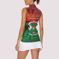 Burkina Faso Independence Day Women Sleeveless Polo Shirt National Heroes Monument Proud