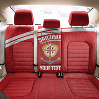 Custom Sardinia Football Back Car Seat Cover Forza Sa Natzionale Sardegna Pattern