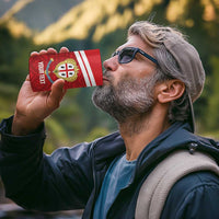 Custom Sardinia Football 4 in 1 Can Cooler Tumbler Forza Sa Natzionale Sardegna Pattern