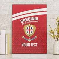 Custom Sardinia Football Canvas Wall Art Forza Sa Natzionale Sardegna Pattern