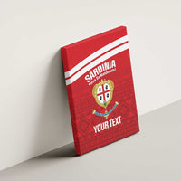Custom Sardinia Football Canvas Wall Art Forza Sa Natzionale Sardegna Pattern