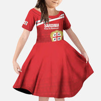 Custom Sardinia Football Family Matching Long Sleeve Bodycon Dress and Hawaiian Shirt Forza Sa Natzionale Sardegna Pattern