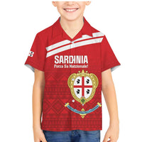 Custom Sardinia Football Family Matching Mermaid Dress and Hawaiian Shirt Forza Sa Natzionale Sardegna Pattern