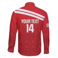 Custom Sardinia Football Family Matching Off The Shoulder Long Sleeve Dress and Hawaiian Shirt Forza Sa Natzionale Sardegna Pattern