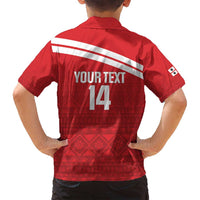 Custom Sardinia Football Family Matching Off Shoulder Maxi Dress and Hawaiian Shirt Forza Sa Natzionale Sardegna Pattern