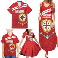 Custom Sardinia Football Family Matching Summer Maxi Dress and Hawaiian Shirt Forza Sa Natzionale Sardegna Pattern