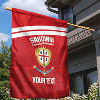 Custom Sardinia Football Garden Flag Forza Sa Natzionale Sardegna Pattern