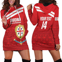 Custom Sardinia Football Hoodie Dress Forza Sa Natzionale Sardegna Pattern