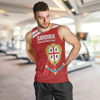 Custom Sardinia Football Men Tank Top Forza Sa Natzionale Sardegna Pattern