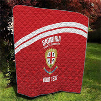 Custom Sardinia Football Quilt Forza Sa Natzionale Sardegna Pattern