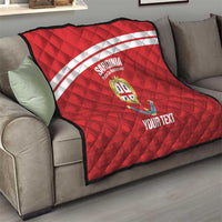 Custom Sardinia Football Quilt Forza Sa Natzionale Sardegna Pattern