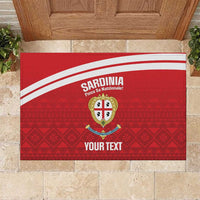Custom Sardinia Football Rubber Doormat Forza Sa Natzionale Sardegna Pattern