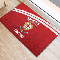 Custom Sardinia Football Rubber Doormat Forza Sa Natzionale Sardegna Pattern