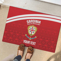 Custom Sardinia Football Rubber Doormat Forza Sa Natzionale Sardegna Pattern