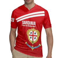 Custom Sardinia Football Rugby Jersey Forza Sa Natzionale Sardegna Pattern