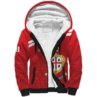Custom Sardinia Football Sherpa Hoodie Forza Sa Natzionale Sardegna Pattern