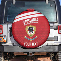 Custom Sardinia Football Spare Tire Cover Forza Sa Natzionale Sardegna Pattern