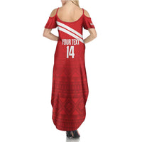 Custom Sardinia Football Summer Maxi Dress Forza Sa Natzionale Sardegna Pattern