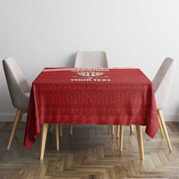 Custom Sardinia Football Tablecloth Forza Sa Natzionale Sardegna Pattern