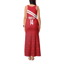 Custom Sardinia Football Tank Maxi Dress Forza Sa Natzionale Sardegna Pattern